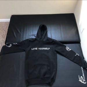 This is a BTS hoodie that is comfortable to wear